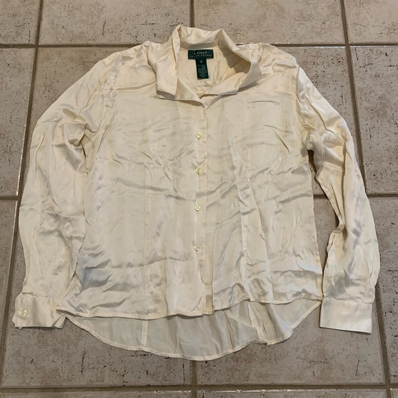 Ralph Lauren 100% Silk Blouse Size 10 - Picture 5 of 12